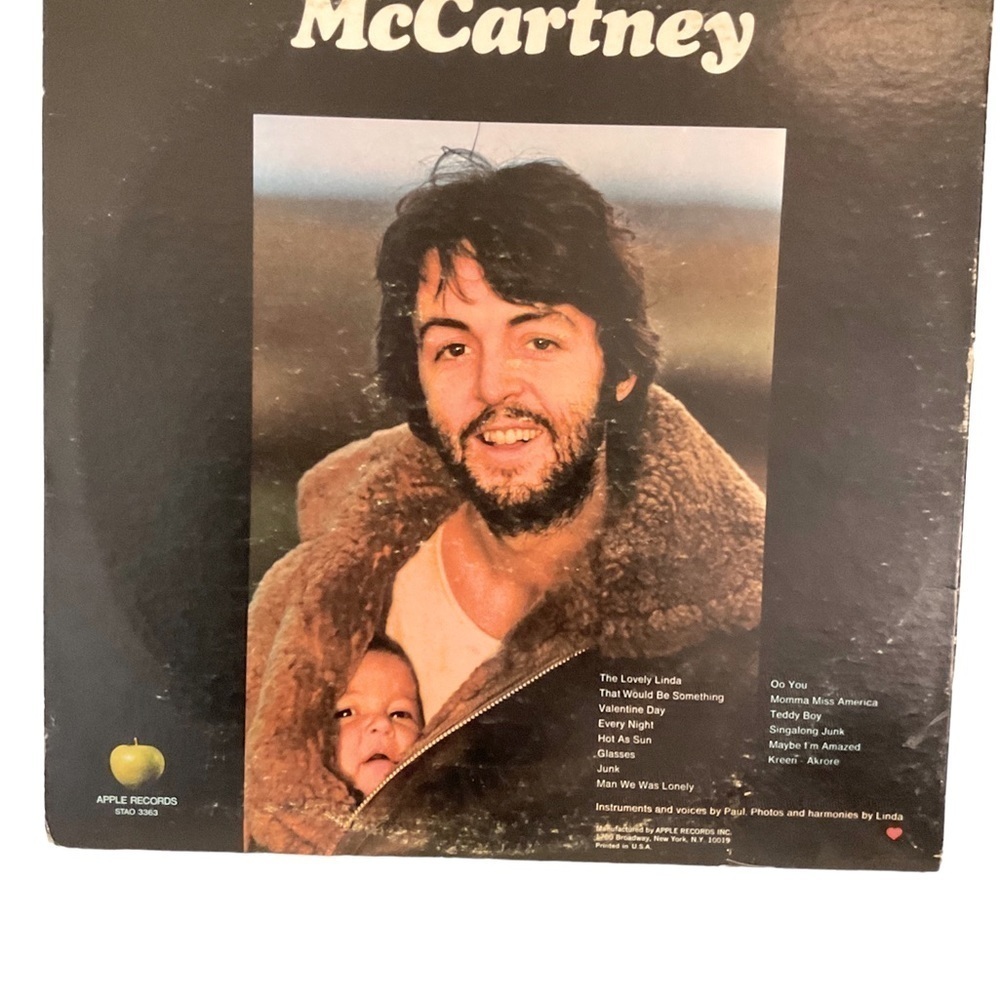 Collectible. 1970 McCartney Apple Vinyl LP.